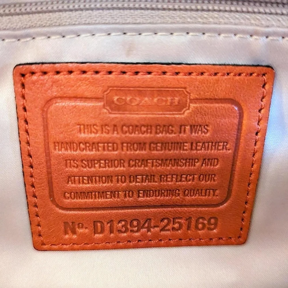 Coach Madison Madeline East West Brick Orange Leather Shoulder Bag
